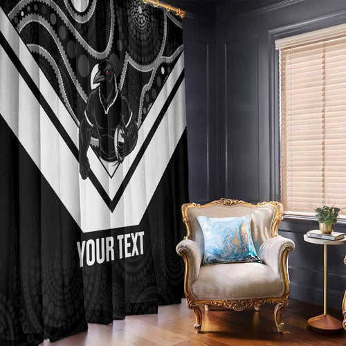Souths Rugby Custom Window Curtain Go Magpies Mascot Aboriginal Art - Aussie Hoodie