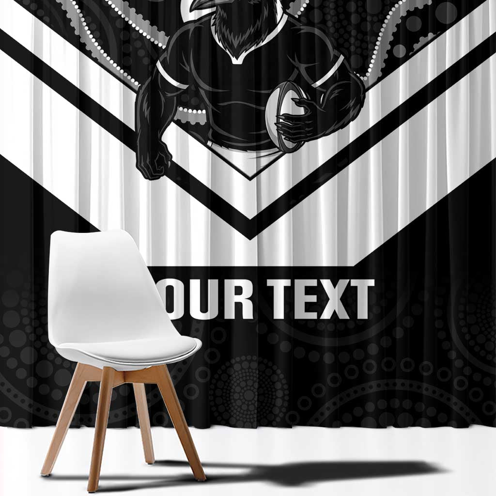 Souths Rugby Custom Window Curtain Go Magpies Mascot Aboriginal Art - Aussie Hoodie