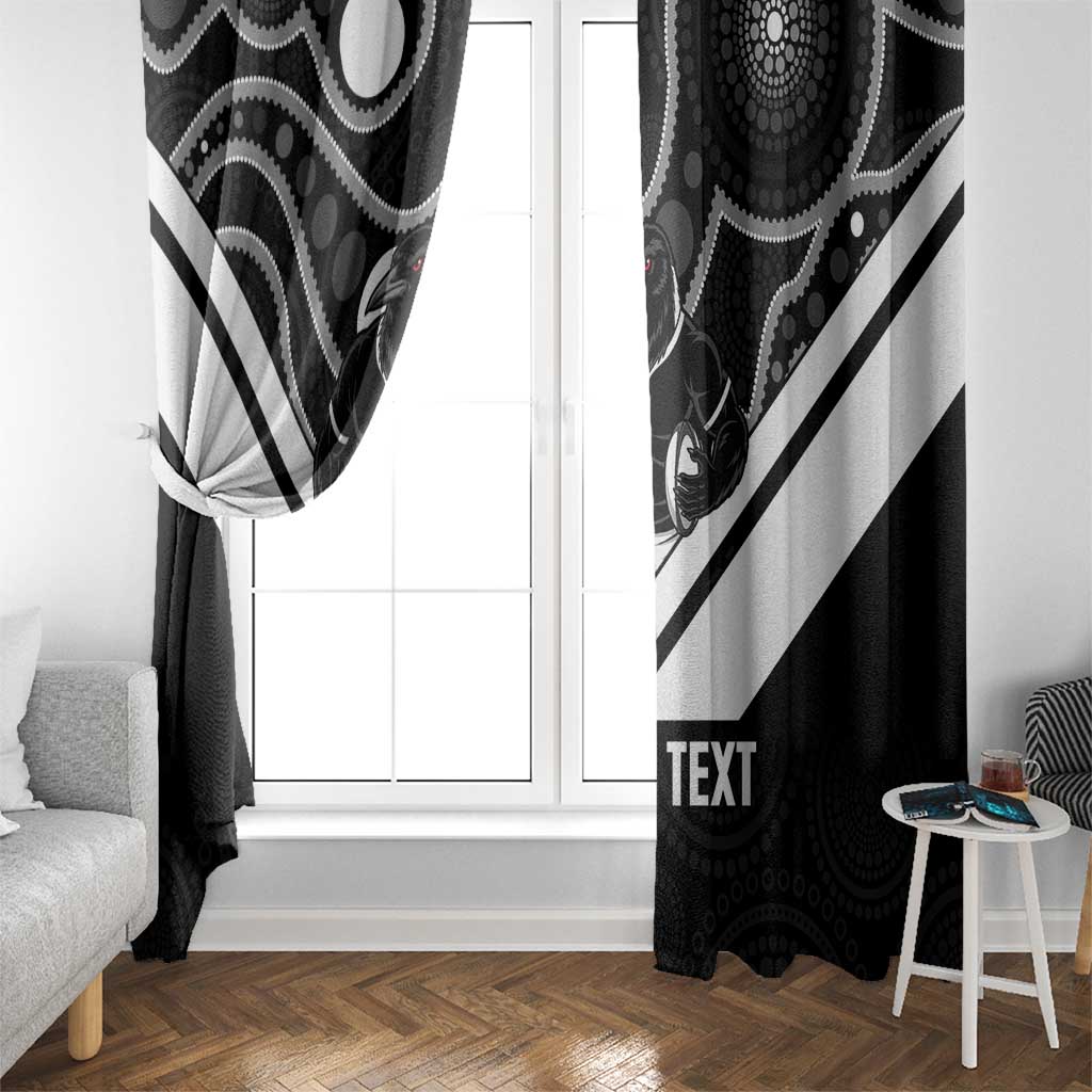 Souths Rugby Custom Window Curtain Go Magpies Mascot Aboriginal Art - Aussie Hoodie