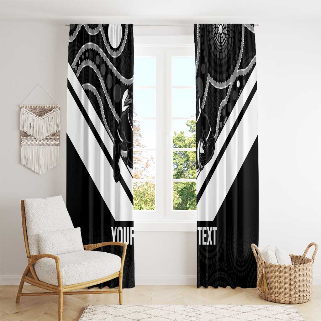 Souths Rugby Custom Window Curtain Go Magpies Mascot Aboriginal Art - Aussie Hoodie