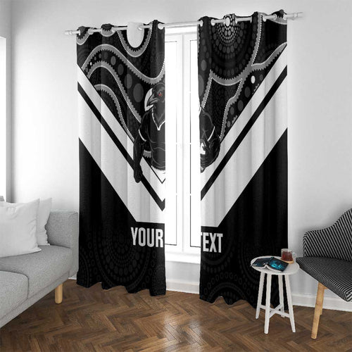 Souths Rugby Custom Window Curtain Go Magpies Mascot Aboriginal Art - Aussie Hoodie