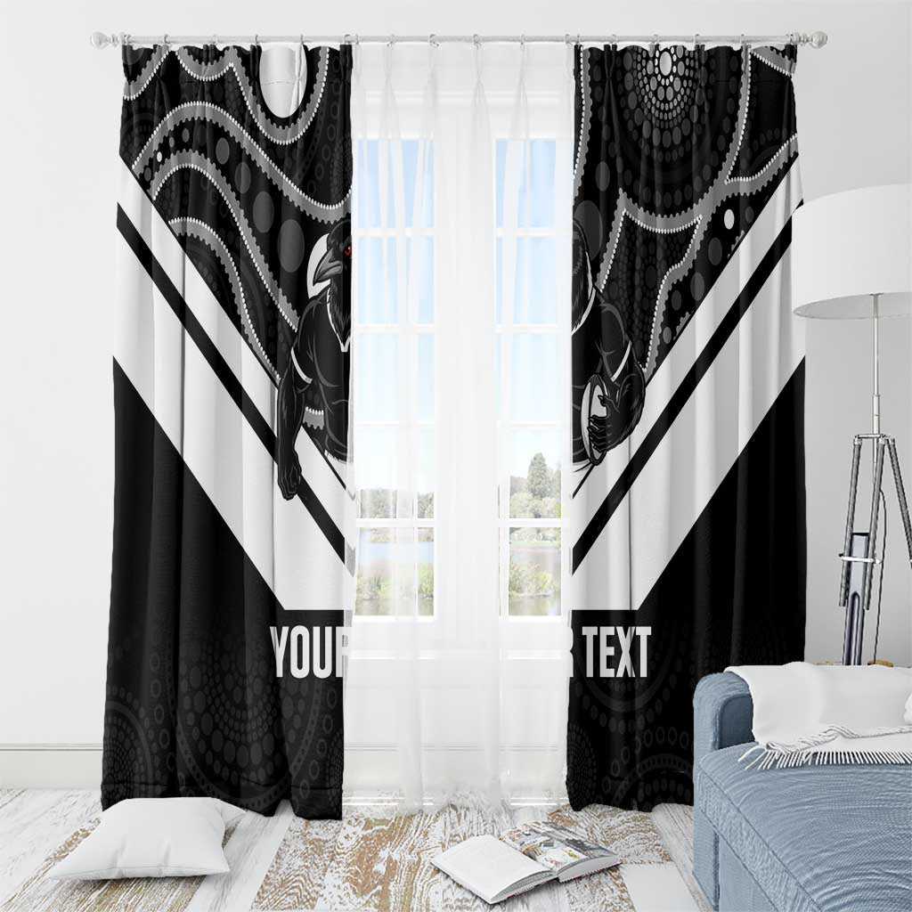 Souths Rugby Custom Window Curtain Go Magpies Mascot Aboriginal Art - Aussie Hoodie