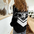 Souths Rugby Custom Women Casual Shirt Go Magpies Mascot Aboriginal Art - Aussie Hoodie