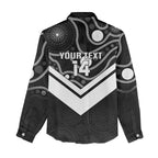 Souths Rugby Custom Women Casual Shirt Go Magpies Mascot Aboriginal Art - Aussie Hoodie