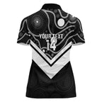 Souths Rugby Custom Women Polo Shirt Go Magpies Mascot Aboriginal Art - Aussie Hoodie