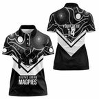 Souths Rugby Custom Women Polo Shirt Go Magpies Mascot Aboriginal Art - Aussie Hoodie