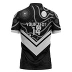 Souths Rugby Custom Zipper Polo Shirt Go Magpies Mascot Aboriginal Art - Aussie Hoodie