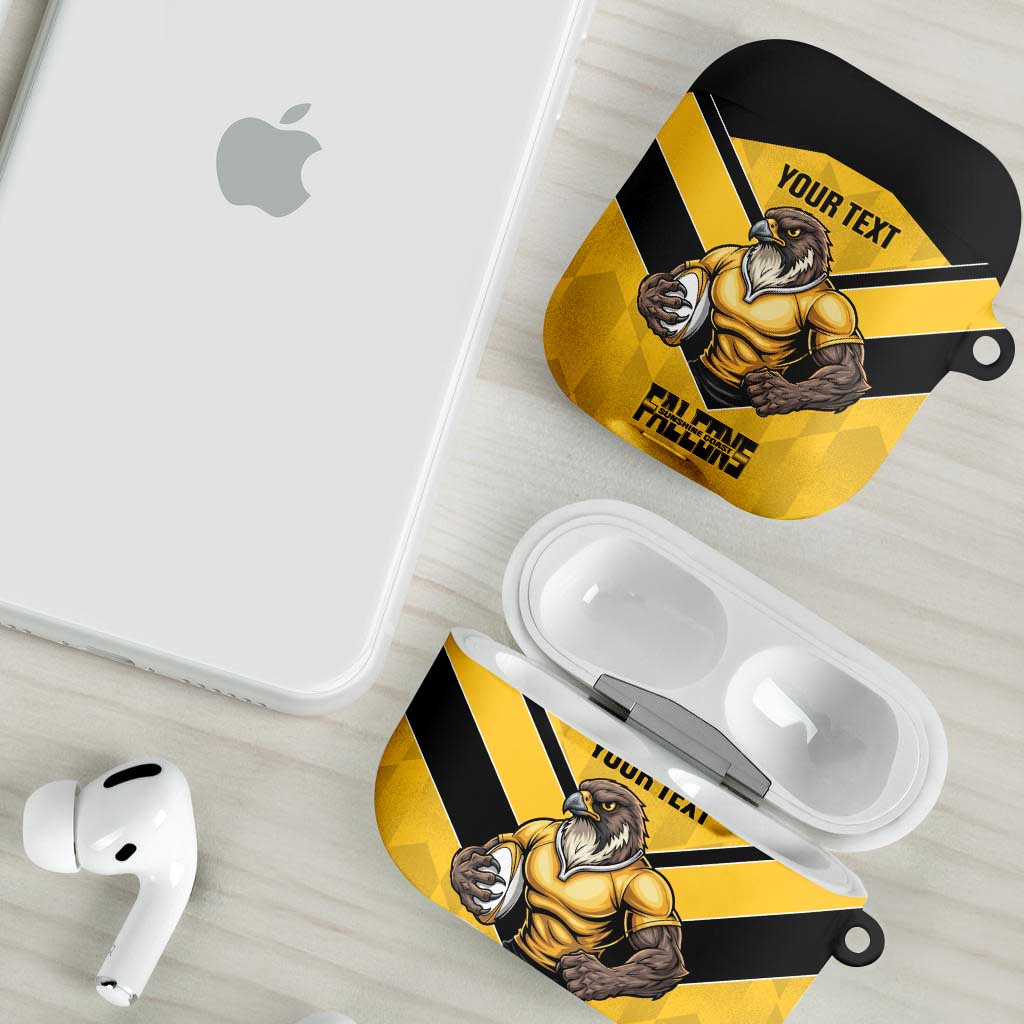 Sunshine Coast Rugby Custom AirPods Case Go Falcons Mascot Sporty Style - Aussie Hoodie