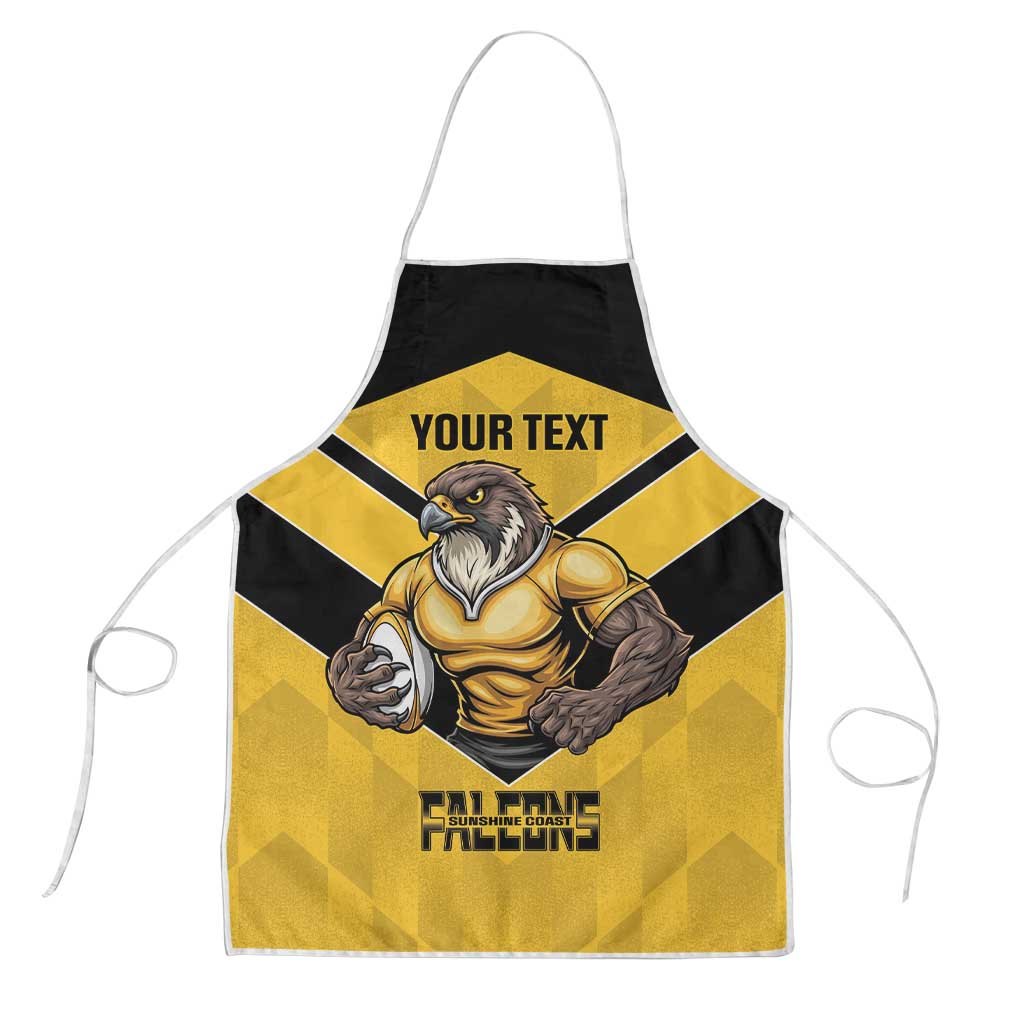 Sunshine Coast Rugby Custom Apron Go Falcons Mascot Sporty Style - Aussie Hoodie