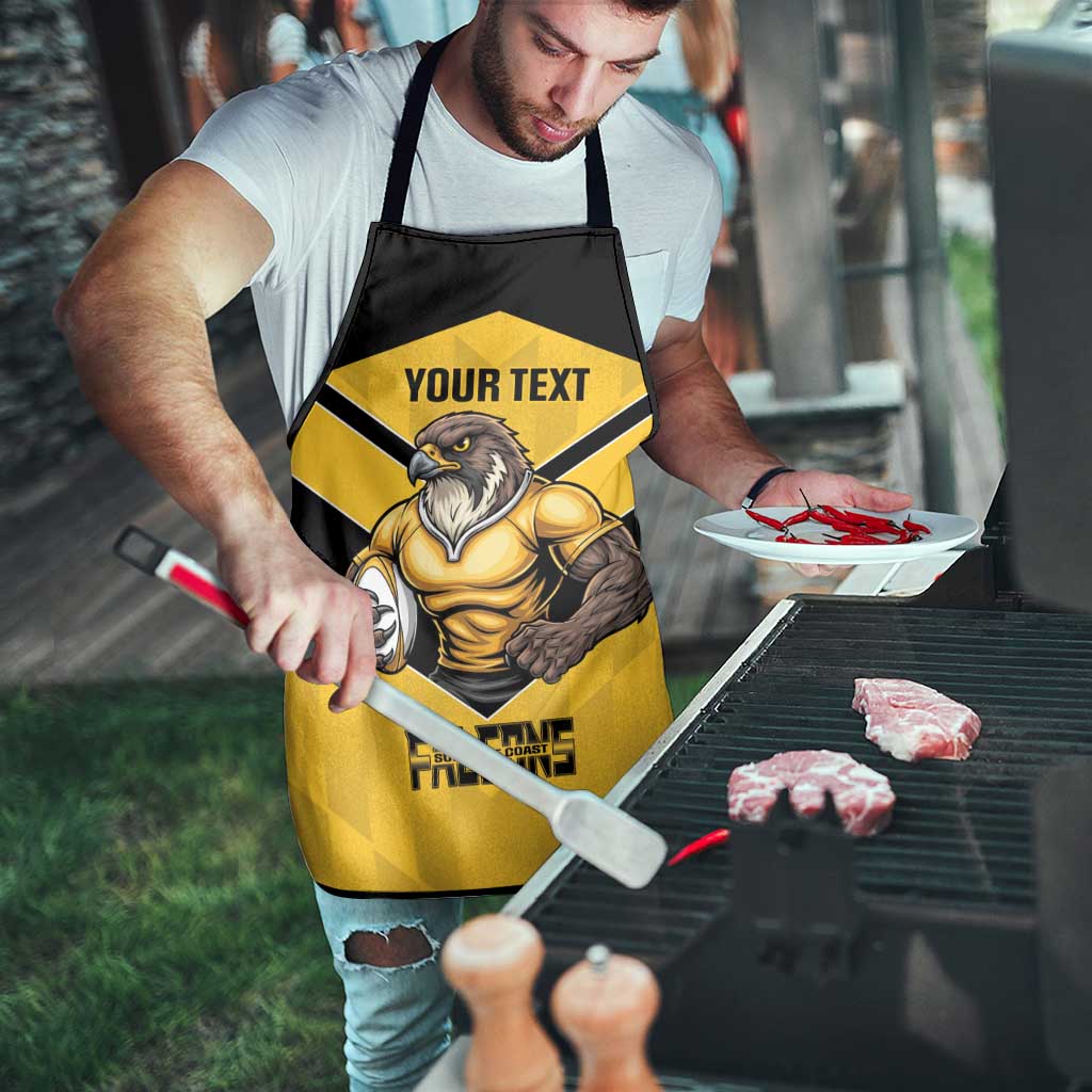 Sunshine Coast Rugby Custom Apron Go Falcons Mascot Sporty Style - Aussie Hoodie
