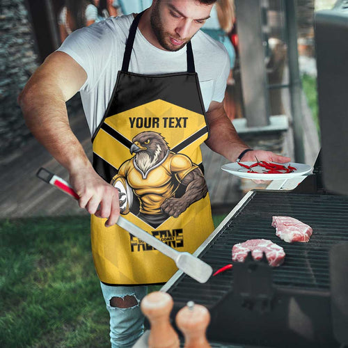 Sunshine Coast Rugby Custom Apron Go Falcons Mascot Sporty Style - Aussie Hoodie
