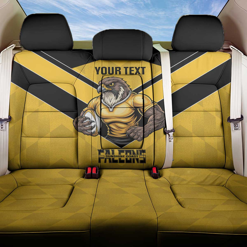 Sunshine Coast Rugby Custom Back Car Seat Cover Go Falcons Mascot Sporty Style - Aussie Hoodie