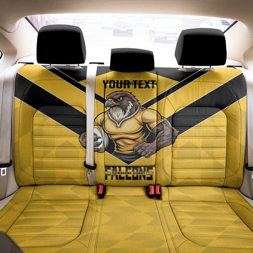 Sunshine Coast Rugby Custom Back Car Seat Cover Go Falcons Mascot Sporty Style - Aussie Hoodie