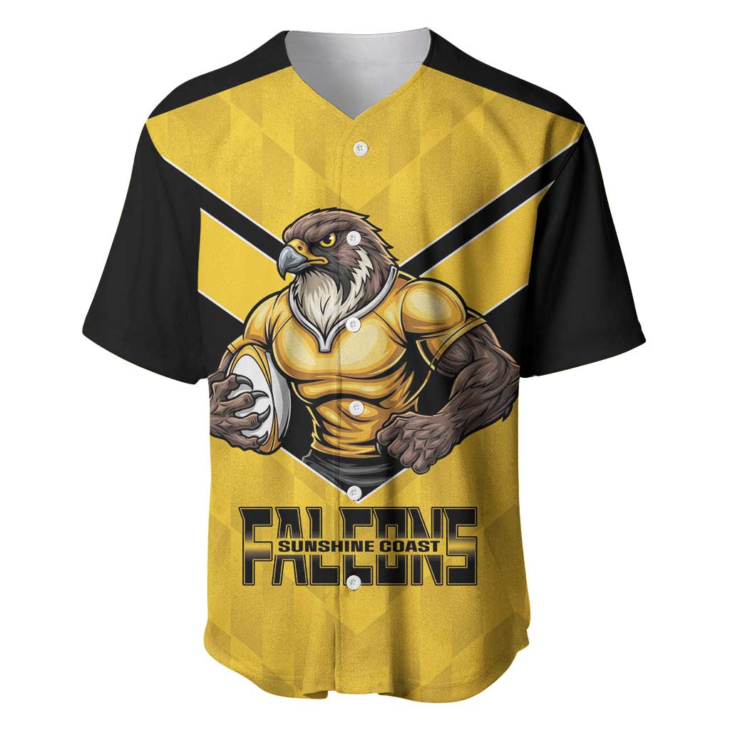 Sunshine Coast Rugby Custom Baseball Jersey Go Falcons Mascot Sporty Style - Aussie Hoodie
