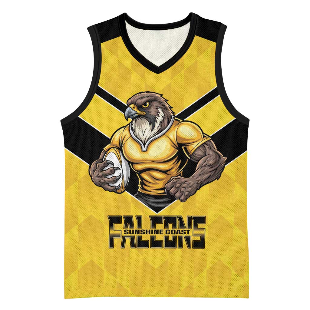 Sunshine Coast Rugby Custom Basketball Jersey Go Falcons Mascot Sporty Style - Aussie Hoodie