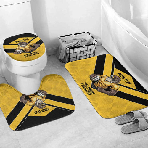 Sunshine Coast Rugby Custom Bathroom Set Go Falcons Mascot Sporty Style - Aussie Hoodie