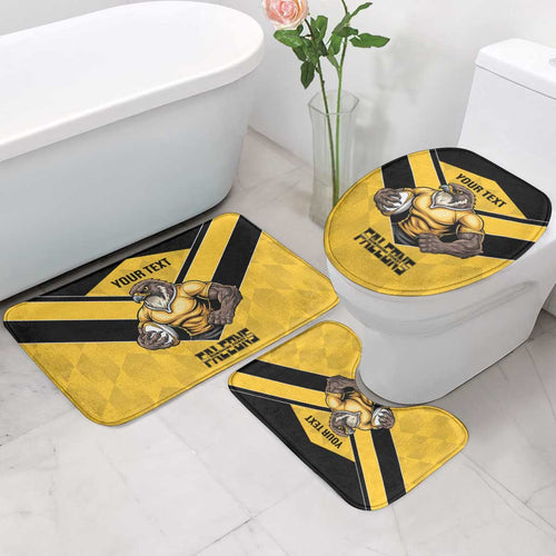 Sunshine Coast Rugby Custom Bathroom Set Go Falcons Mascot Sporty Style - Aussie Hoodie