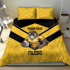Sunshine Coast Rugby Custom Bedding Set Go Falcons Mascot Sporty Style - Aussie Hoodie