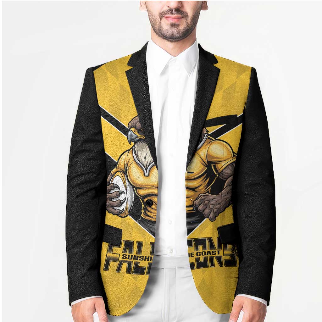 Sunshine Coast Rugby Custom Blazer Go Falcons Mascot Sporty Style - Aussie Hoodie