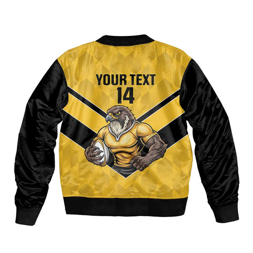 Sunshine Coast Rugby Custom Bomber Jacket Go Falcons Mascot Sporty Style - Aussie Hoodie