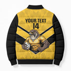 Sunshine Coast Rugby Custom Bomber Puffer Jacket Go Falcons Mascot Sporty Style - Aussie Hoodie