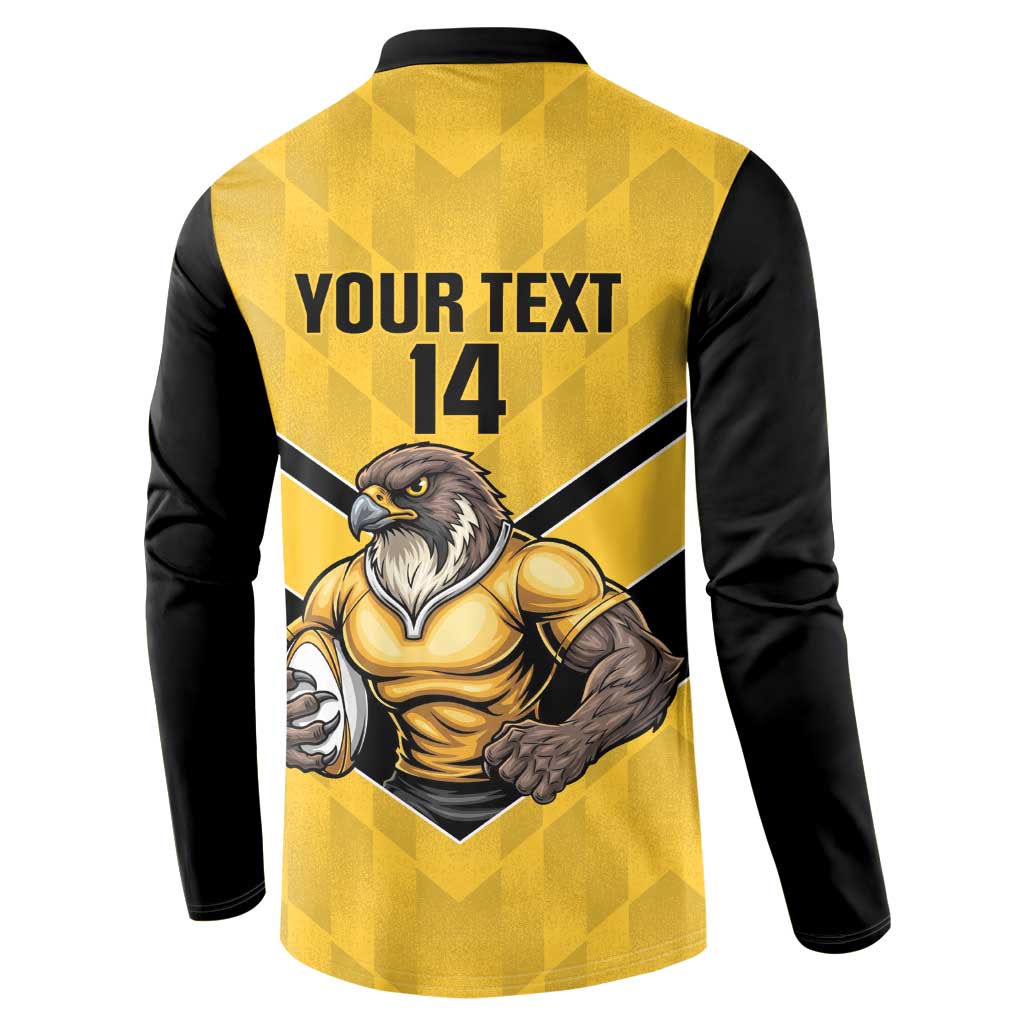 Sunshine Coast Rugby Custom Button Sweatshirt Go Falcons Mascot Sporty Style - Aussie Hoodie