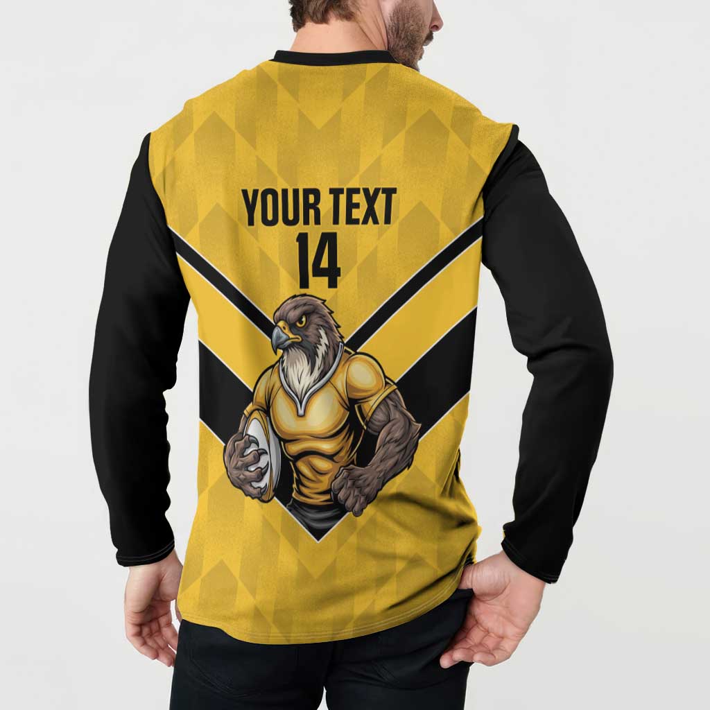 Sunshine Coast Rugby Custom Button Sweatshirt Go Falcons Mascot Sporty Style - Aussie Hoodie