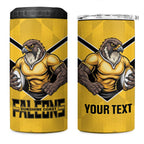 Sunshine Coast Rugby Custom 4 in 1 Can Cooler Tumbler Go Falcons Mascot Sporty Style - Aussie Hoodie