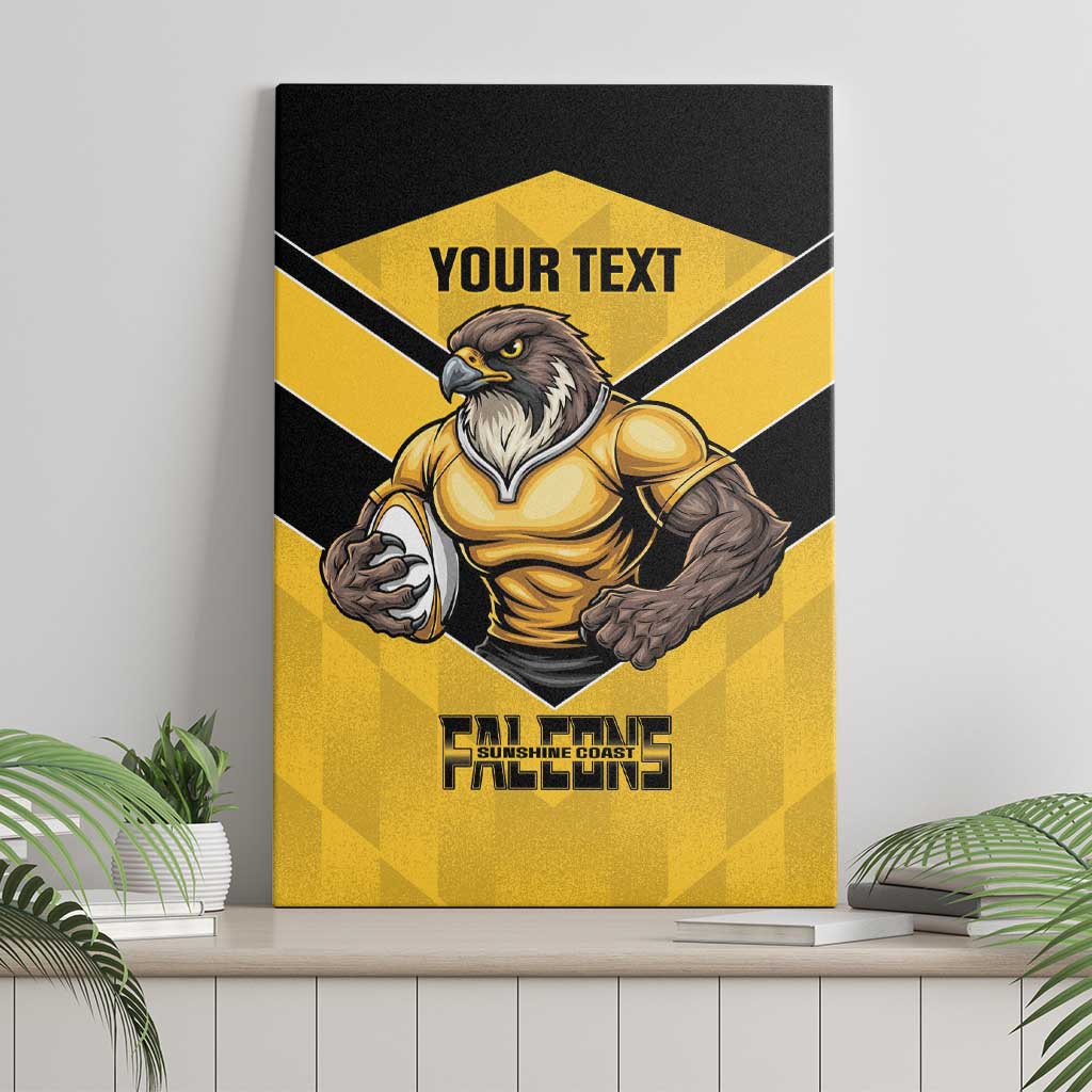 Sunshine Coast Rugby Custom Canvas Wall Art Go Falcons Mascot Sporty Style - Aussie Hoodie