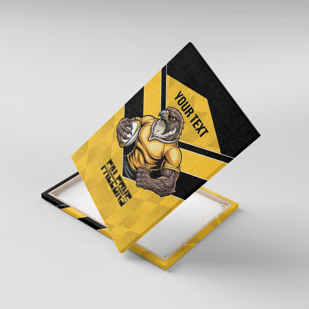 Sunshine Coast Rugby Custom Canvas Wall Art Go Falcons Mascot Sporty Style - Aussie Hoodie