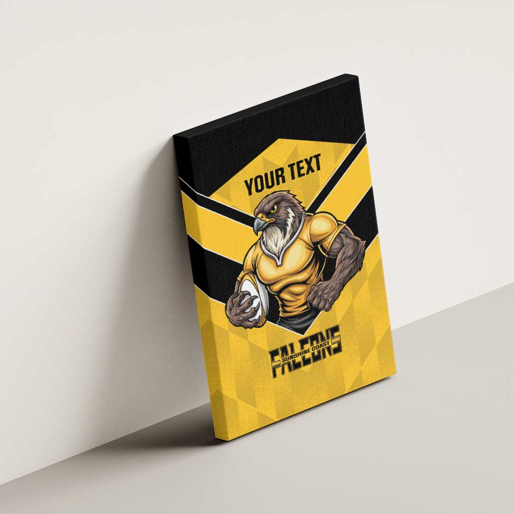 Sunshine Coast Rugby Custom Canvas Wall Art Go Falcons Mascot Sporty Style - Aussie Hoodie