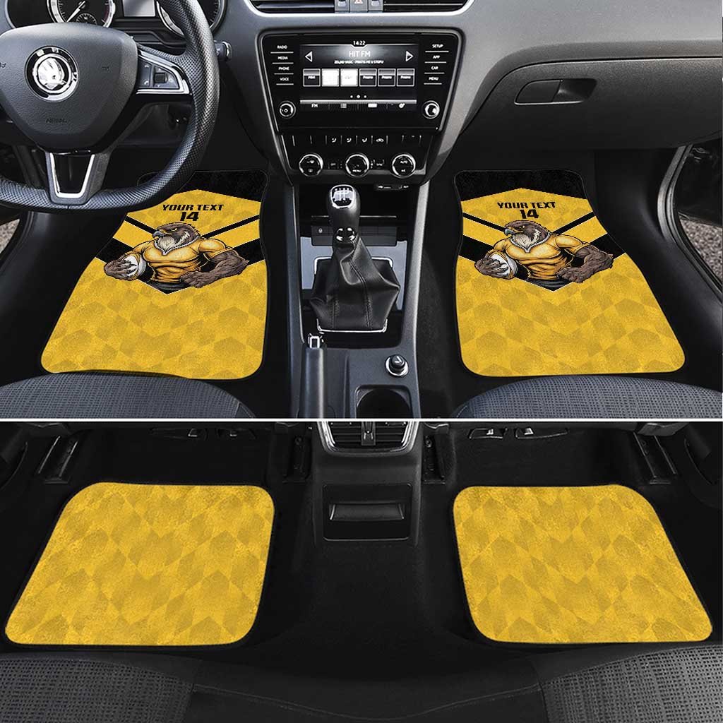 Sunshine Coast Rugby Custom Car Mats Go Falcons Mascot Sporty Style - Aussie Hoodie