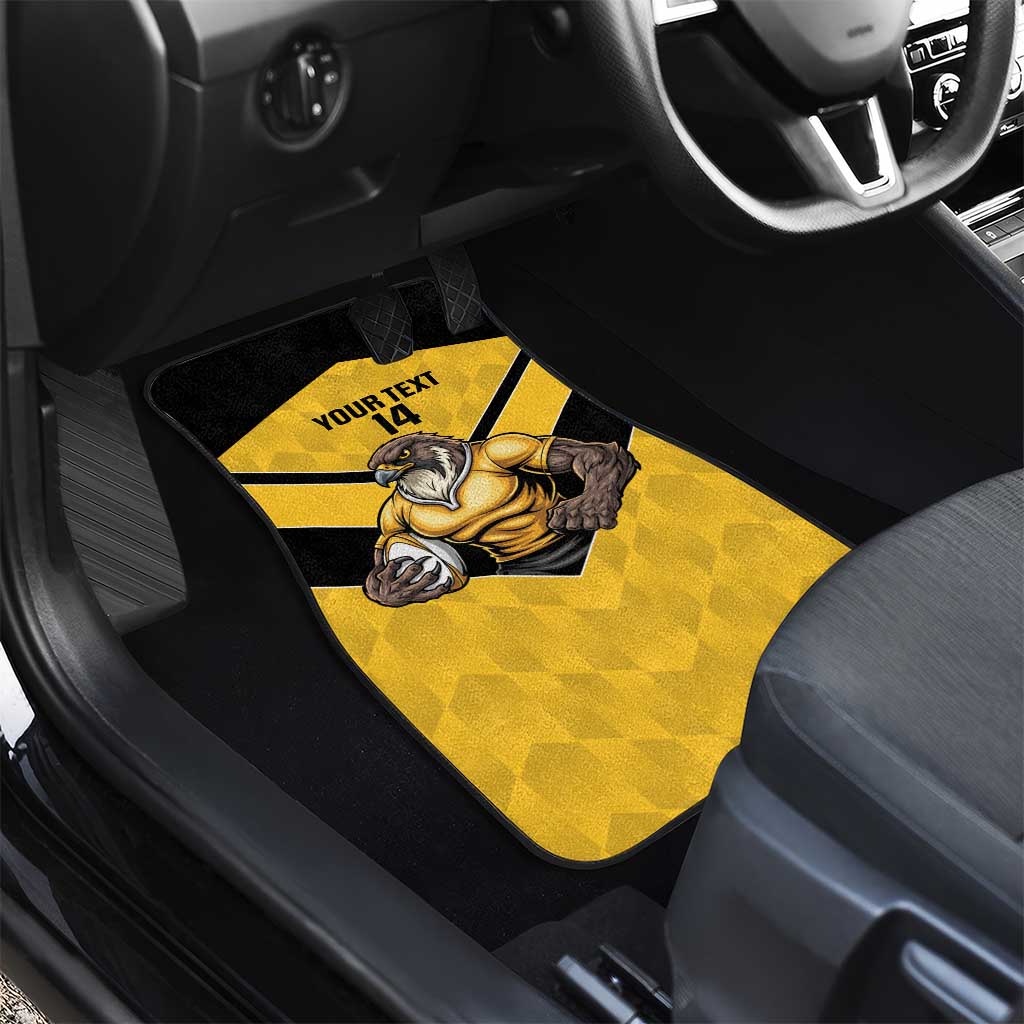Sunshine Coast Rugby Custom Car Mats Go Falcons Mascot Sporty Style - Aussie Hoodie