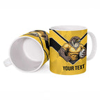 Sunshine Coast Rugby Custom Ceramic Mug Go Falcons Mascot Sporty Style - Aussie Hoodie