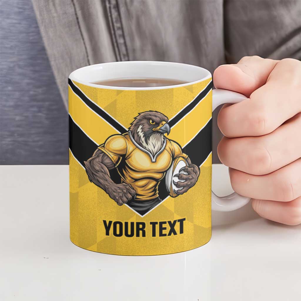 Sunshine Coast Rugby Custom Ceramic Mug Go Falcons Mascot Sporty Style - Aussie Hoodie