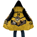 Sunshine Coast Rugby Custom Cloak Go Falcons Mascot Sporty Style - Aussie Hoodie