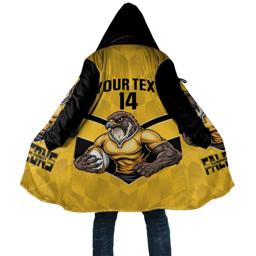 Sunshine Coast Rugby Custom Cloak Go Falcons Mascot Sporty Style - Aussie Hoodie