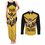 Sunshine Coast Rugby Custom Couples Matching Tank Maxi Dress and Long Sleeve Button Shirt Go Falcons Mascot Sporty Style - Aussie Hoodie