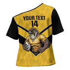 Sunshine Coast Rugby Custom Cross Shoulder Shirt Go Falcons Mascot Sporty Style - Aussie Hoodie