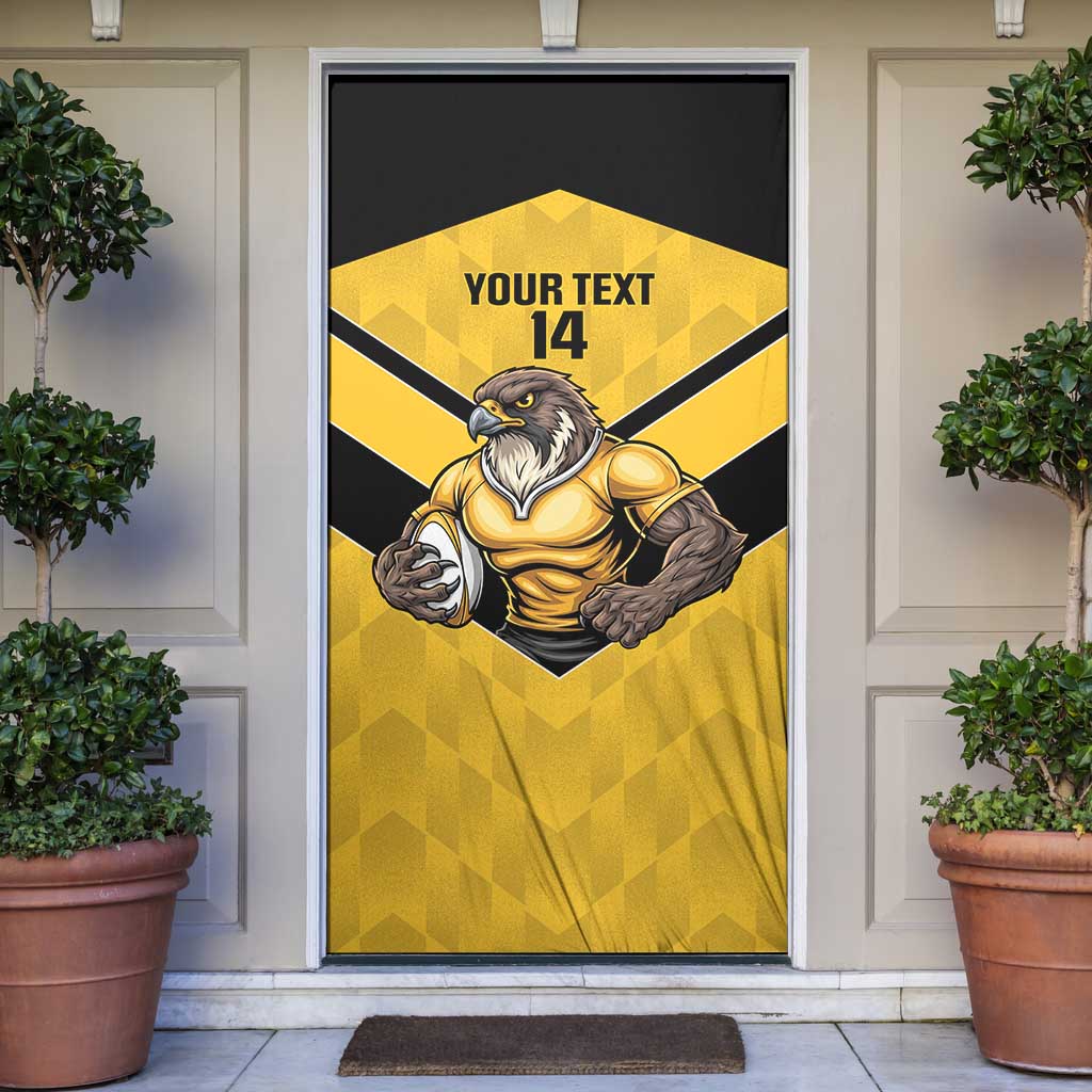 Sunshine Coast Rugby Custom Door Cover Go Falcons Mascot Sporty Style - Aussie Hoodie