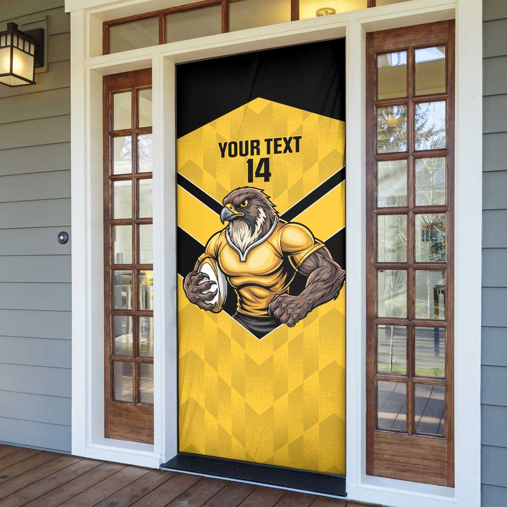 Sunshine Coast Rugby Custom Door Cover Go Falcons Mascot Sporty Style - Aussie Hoodie
