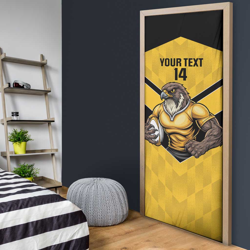 Sunshine Coast Rugby Custom Door Cover Go Falcons Mascot Sporty Style - Aussie Hoodie