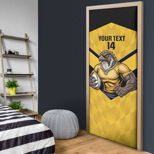 Sunshine Coast Rugby Custom Door Cover Go Falcons Mascot Sporty Style - Aussie Hoodie