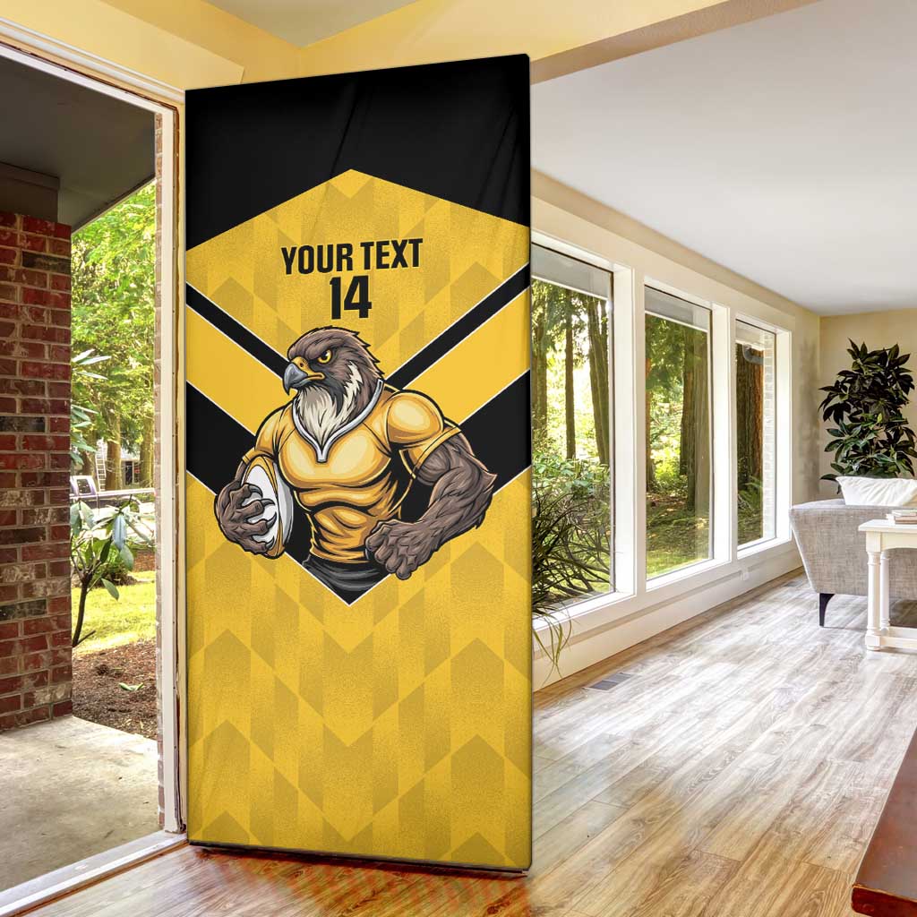 Sunshine Coast Rugby Custom Door Cover Go Falcons Mascot Sporty Style - Aussie Hoodie