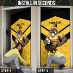 Sunshine Coast Rugby Custom Door Cover Go Falcons Mascot Sporty Style - Aussie Hoodie