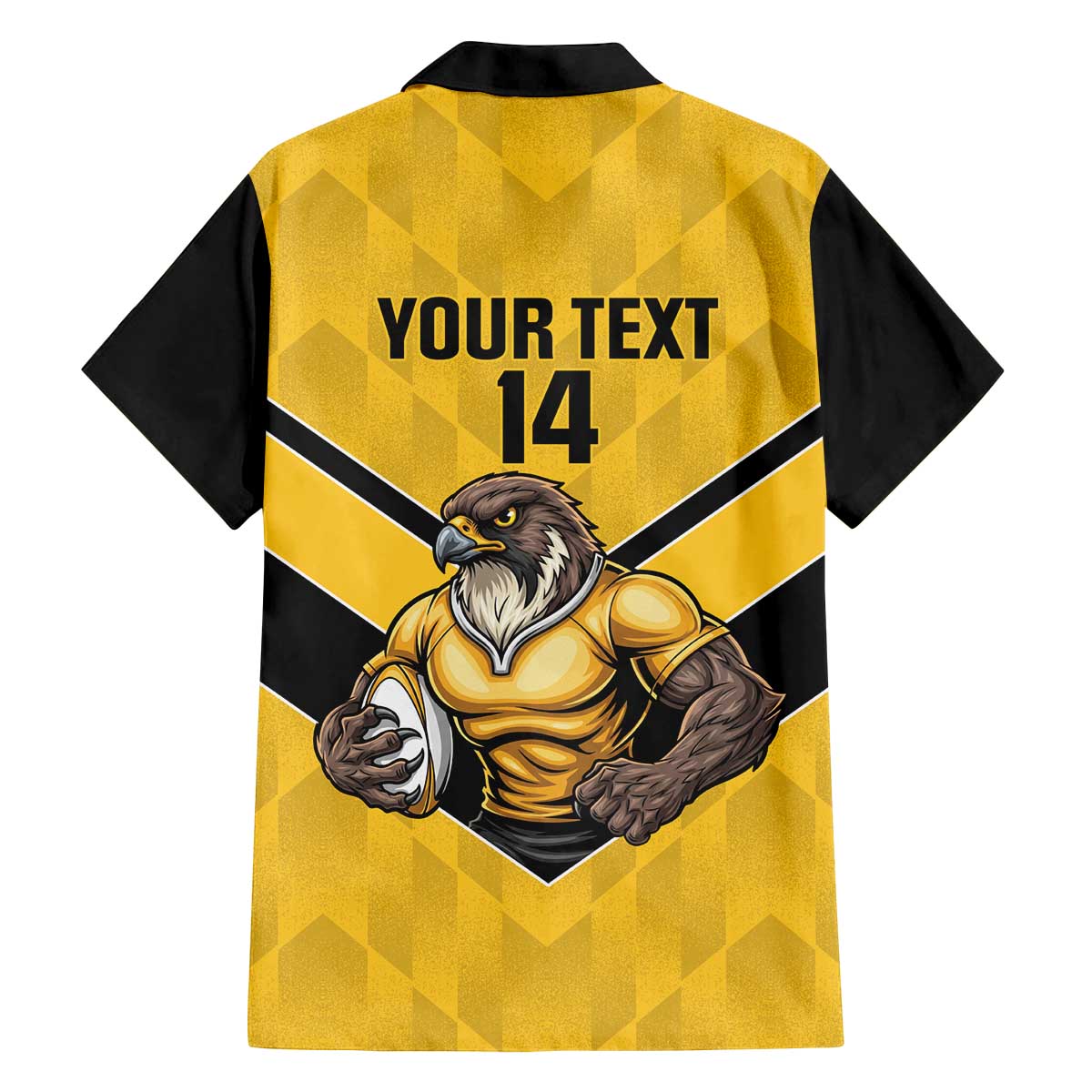 Sunshine Coast Rugby Custom Family Matching Off The Shoulder Long Sleeve Dress and Hawaiian Shirt Go Falcons Mascot Sporty Style - Aussie Hoodie