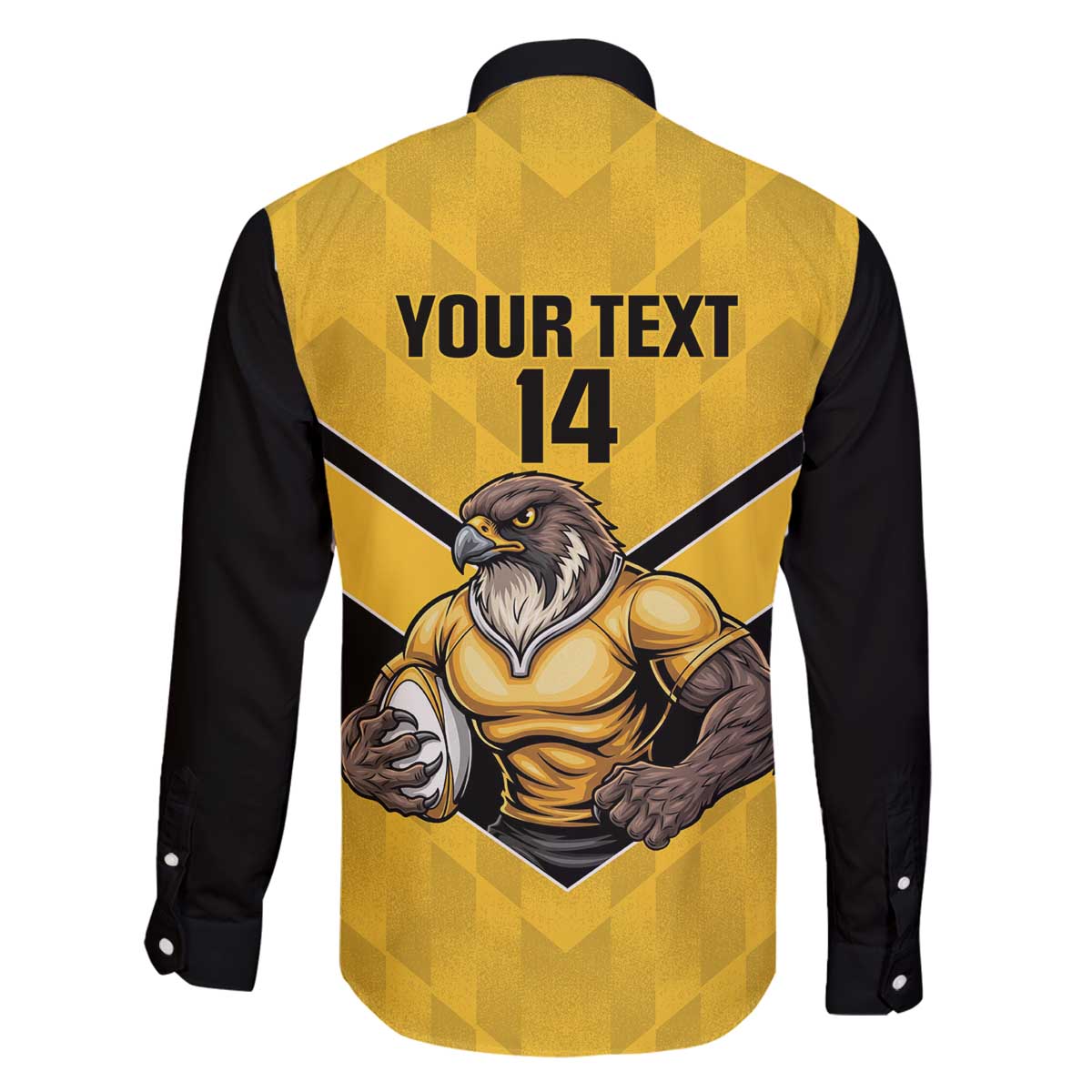 Sunshine Coast Rugby Custom Family Matching Off The Shoulder Long Sleeve Dress and Hawaiian Shirt Go Falcons Mascot Sporty Style - Aussie Hoodie