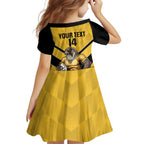 Sunshine Coast Rugby Custom Family Matching Off Shoulder Maxi Dress and Hawaiian Shirt Go Falcons Mascot Sporty Style - Aussie Hoodie