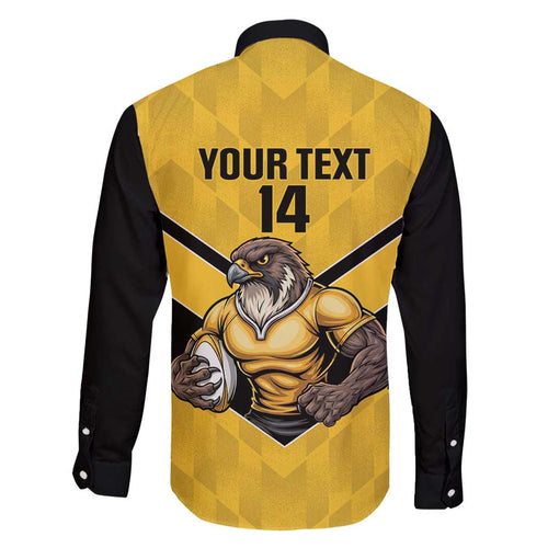 Sunshine Coast Rugby Custom Family Matching Short Sleeve Bodycon Dress and Hawaiian Shirt Go Falcons Mascot Sporty Style - Aussie Hoodie