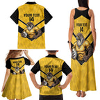 Sunshine Coast Rugby Custom Family Matching Tank Maxi Dress and Hawaiian Shirt Go Falcons Mascot Sporty Style - Aussie Hoodie